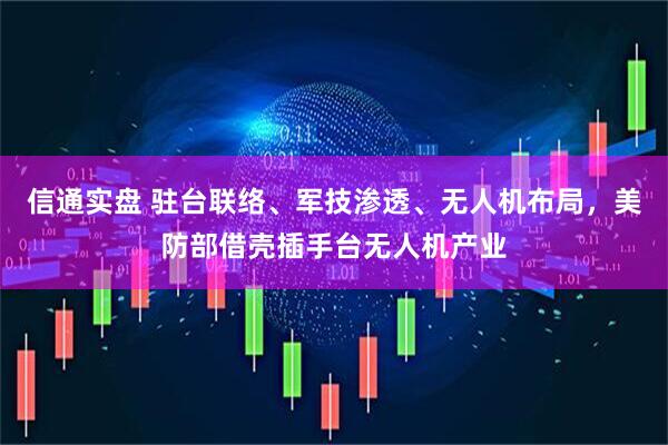 信通实盘 驻台联络、军技渗透、无人机布局，美防部借壳插手台无人机产业